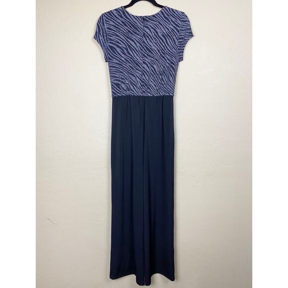 NWOT Karen Kane Tie-Front Jumpsuit - Black with Silver, Small - Picture 5 of 8